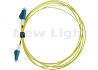 Yellow LC LC Fiber Patch Cord , PVC Material 3 Meter Simplex Fiber Optic Cable
