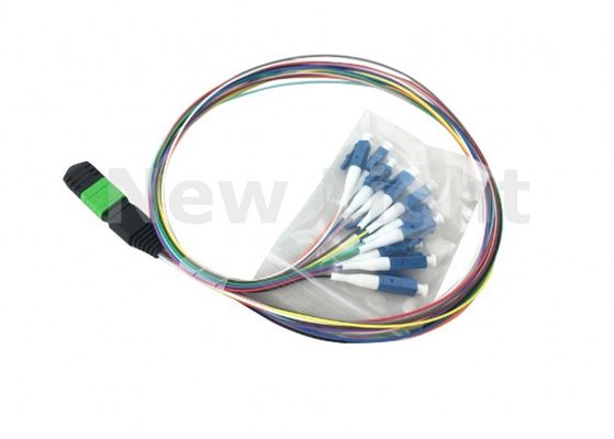 buy 12 Core Single Mode MPO to LC Fanout Cable with Low Insertion Loss for High Density Networks online manufacture