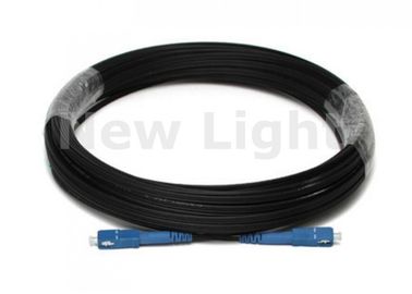 Buy 10M SC SM Simplex Fiber Patch Cord , Black Color FTTH Fiber Optic Cable online manufacture