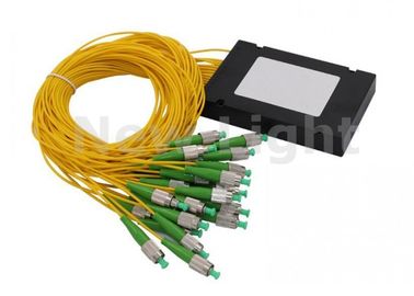 Buy FTTH FC APC Fiber Optic Splitter Single Mode 1x32 PLC Splitter With FC APC Connector online manufacture