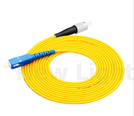 buy FC-SC Single Mode Fiber Optic Patch Cord with 3.0mm Diameter and Low Insertion Loss online manufacture