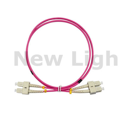Buy 3 Meters SC-SC OM4 Duplex Fiber Optic Patch Cord with Clip for High-Speed Data Transmission online manufacture