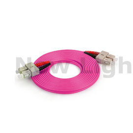Buy SC - SC multi mode optical fiber patch cord duplex  red / black boot OM4 50/125 online manufacture
