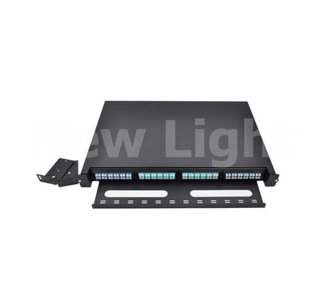 Buy 96 Core Stainless Steel 19 Inch Fiber Optic Distribution Box for FTTH Networks with MPO Cassette online manufacture