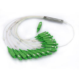 Buy Stainless Mini Fiber Optic Splitter Single Mode 1 X 16 / 32 SC APC Connectors online manufacture