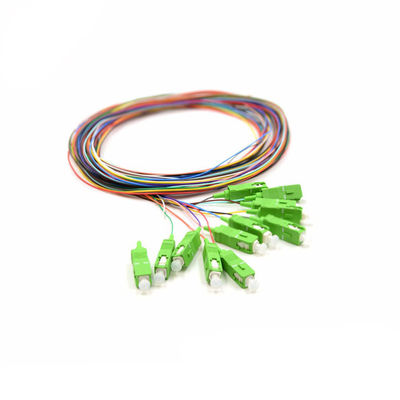 buy SC/APC Fiber Optic Pigtail with 0.9mm Diameter and 12 Colors Optic Fiber Jumper Cable online manufacture