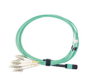 Buy 3.3 Ft MPO MTP Cable 50 / 125 Multimode , Fan - Out Fiber Optic Patch Cord Cable online manufacture