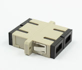 Beige Color Fiber Optic Adapter For SC Patch Cord / Telecommunication Internet
