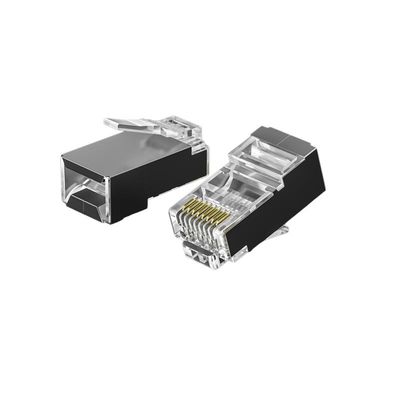 Buy High-Performance RJ45 Connector with 50U Gold Contacts, Fluke Pass, and Transparent Tangle-Free Design online manufacture