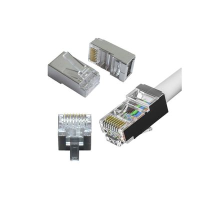 Buy OEM CAT7 RJ45 Connector with Ferrite Beads for 600MHz Bandwidth and Low Crosstalk online manufacture