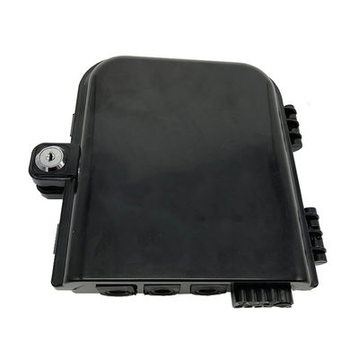 buy Black IP65 Waterproof FTTH Termination Box with 1 x 8 PLC Splitter for Drop Cable in ABS Material online manufacture
