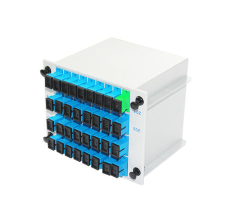 buy 32 Core SC APC/PC Fiber Optic Cassette PLC Splitter for FTTH Termination Box with 3 Years Warranty online manufacture