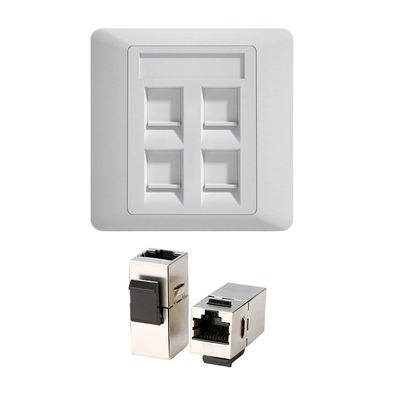 Buy CAT7 Keystone Socket 10Gbps with UL 94V-0 Fire Rating and Slim Profile for Data Centers online manufacture