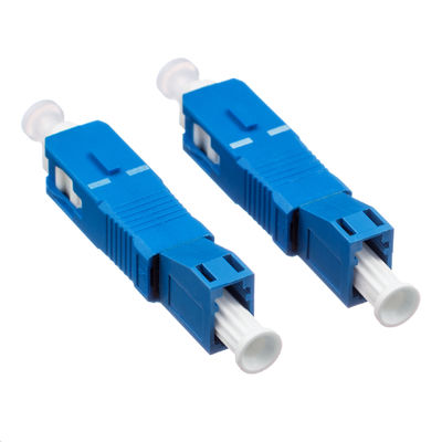 buy SC-LC Fiber Optic Adapter with Low Insertion Loss and Blue Plastic Housing for Hybrid Connector Applications online manufacture