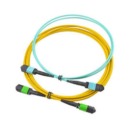 Buy 12 Core MPO MTP Cable , Yellow Color Trunk Fiber Optic Cable Assemblies For SFP online manufacture