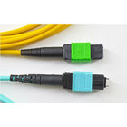 12 Core MPO MTP Cable , Yellow Color Trunk Fiber Optic Cable Assemblies For SFP
