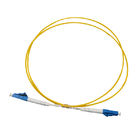 SC / UPC - LC / UPC SM Simplex Optical Fiber Patch Cord Yellow PVC / LSZH / OFNR