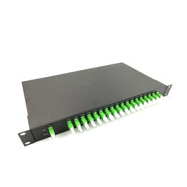 Buy 1U E2000 APC  FTTH Cold - Rolled Sheet Cable distribution Box 19 Inch With Adaptor online manufacture
