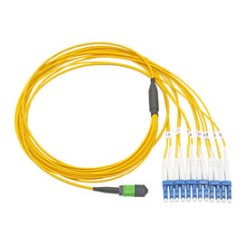 Buy G652D LSZH Single Mode Duplex Fiber Optic Cable MPO / MTP Trunk Cord 8/12/24 Core online manufacture
