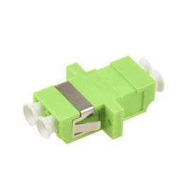 Buy Plastic Fiber Optic Adapter LC To LC MM OM5 Green Color With Ceramic Sleeve online manufacture
