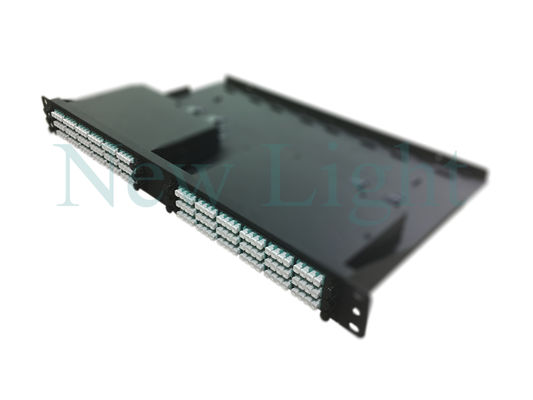 buy 144 Port 1U 19 Inch Fiber Optic Distribution Frame with MPO Cassette Module for High-Density Wiring online manufacture