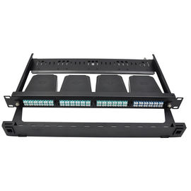Buy 1U rack mount FHD fiber optic patch panel , holds up to 4x MTP-8 cassettes online manufacture