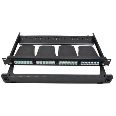 buy 1U Rack Mountable Fiber Optic Patch Panel with 96core LC and SPCC Black Coating for Data Centers online manufacture