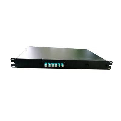 Buy Black Color 1U 19'' Rack Mount Fiber Optic Patch Panel with 16C / 32C Ribbon MPO Connector online manufacture