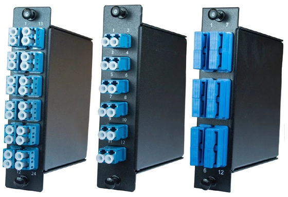 buy Single Mode MPO Cassette Module with 12 Core Male MPO Connector and Aluminum Cassette for LC Duplex SC Sinplex Connector online manufacture