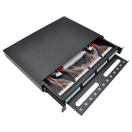 Buy OTB 12 24 36 48 96 Core Fiber Optic Sliding Patch Panel Powder Coated Interface online manufacture