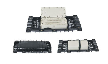 Buy Horizontal Type Fiber Optic Joint Enclosure For 24 Fiber 3 In 3 Out Black PC online manufacture
