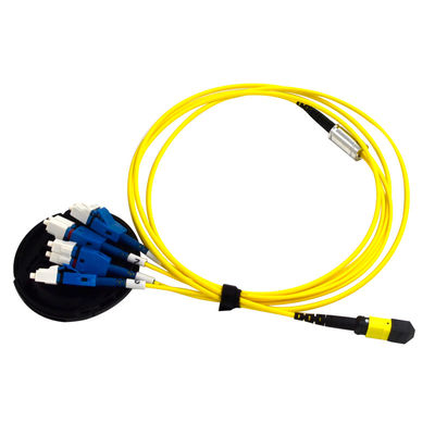buy Low Insertion Loss MTP LC Uniboot Patch Cord with 8 Core Single Mode and Customizable Length online manufacture