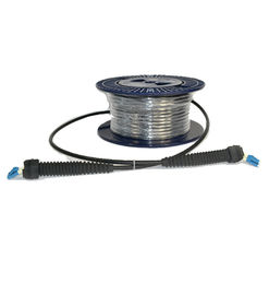 Buy IP67 Water Proof Level LC SM Optical Fiber Patch Cord Duplex Black Lc Connector 100 Meter online manufacture