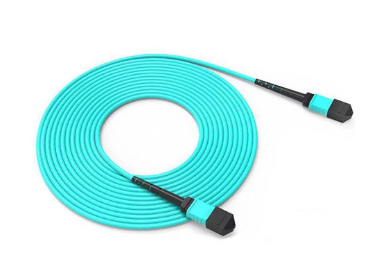 buy MPO MTP Cable OM3 OM4 Patch Cord with Male or Female Connector and 8 12 24 Fiber Options online manufacture