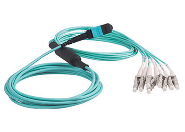 Buy MPO MTP Fan Out Cable MPO TO LC Duplex Breakout 8/12 Fiber Optic Patch Cord online manufacture