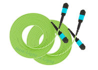 Trunk MPO MTP Cable MPO TO MPO 12 Core OM5 Fiber Lime Green Optic Patch Cord
