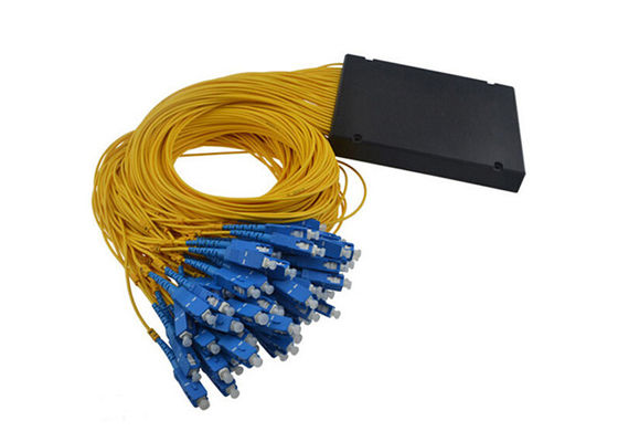 buy 1x64 ABS Box Type PLC Fiber Optic Splitter with SC Connector for Single Mode Networks online manufacture