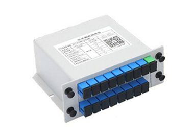 Buy 1 In 16 Out Plc Optical Splitter , Splitter Optical Fiber With SC Connector online manufacture