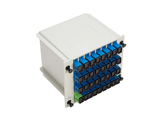 buy 1x32 Plug-in Type PLC Fiber Optic Splitter with SC Connector for FTTX Systems online manufacture