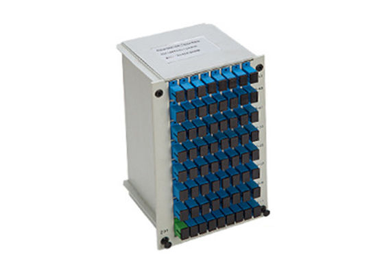 buy 1x64 PLC Fiber Optic Splitter Plug-in Type with SC Connector for FTTX Systems online manufacture