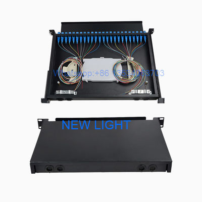 Buy 48 Port Fiber Optic Patch Panel with MPO/MTP Cable and Slide-Out Drawer Enclosure for Data Centers online manufacture