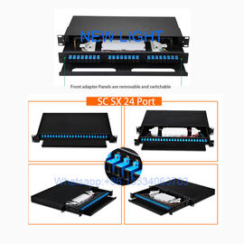 Buy Rack Mount Multimode Fiber Optic Patch Panel / 48 Port 19 Inch Patch Panel Fiber Optic online manufacture