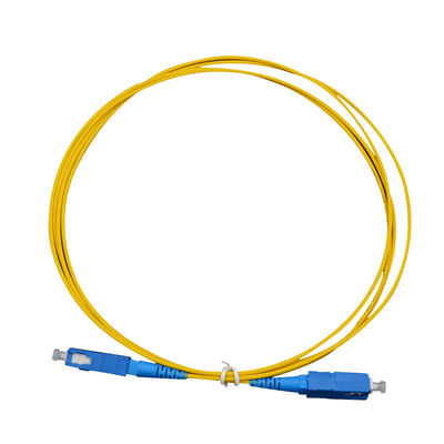 buy SC Optical Fiber Patch Cord Simplex 9/125 SM with 1310 / 1550 Wavelength and 2.0mm Diameter online manufacture