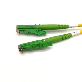 Buy 10M E2000 APC Patch Cord Green Color / Single Mode Duplex Fiber Optic Cable online manufacture