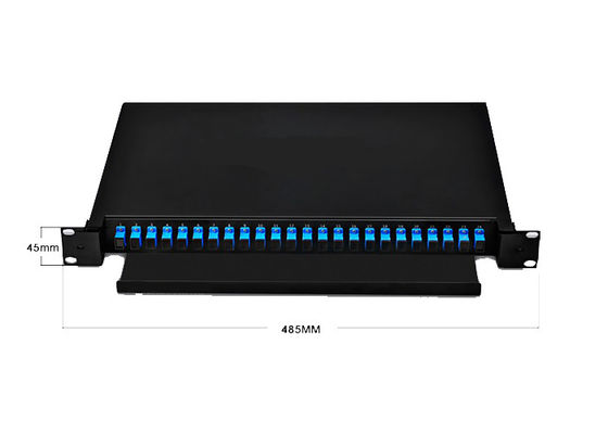 Buy 19 Inch Slide-out Drawer Fiber Optic Patch Panel with 12/24/48/72/96 Fiber Capacity for Data Centers online manufacture