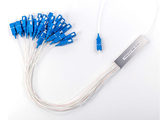 Buy 1x32 Mini Type PLC Splitter with SC/PC Connector and Stainless Steel Tube for Fiber Optic Networks online manufacture