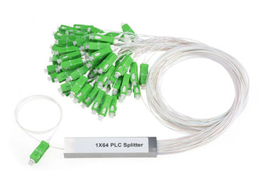 Buy Passive Fiber Optic Splitter 1 In 64 Out Mini Type PLC 1x64 With SC Connector online manufacture