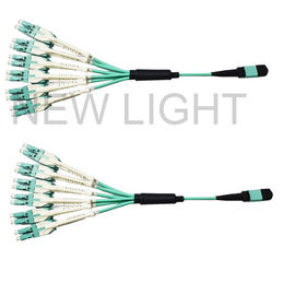 Buy Female OM3 12 Fibre 3.0mm MPO Breakout Cable Single Sheath LSZH online manufacture
