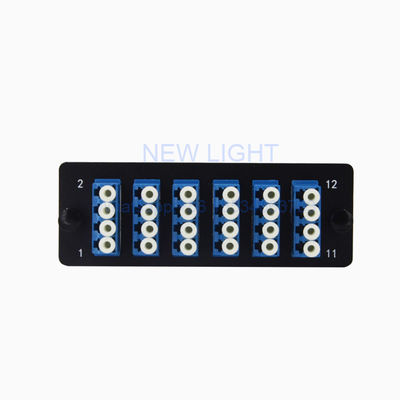 buy 6 X 4LC Ports Rack Mount Fiber Optic Patch Panel with Phosphor Bronze Material for Data Centers online manufacture