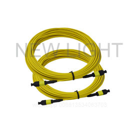 Buy 3.0 Mm MPO To MPO Single Mode Cable / 12 Core Multimode Fiber Optic Cable online manufacture